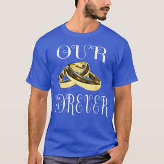 Camiseta Noiva e noiva presentesNosso para sempre