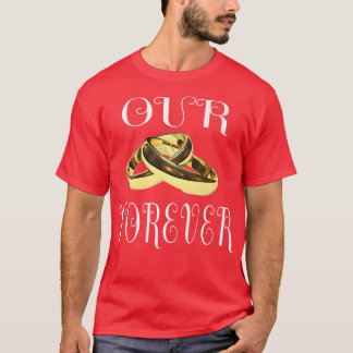 Camiseta Noiva e noiva presentesNosso para sempre
