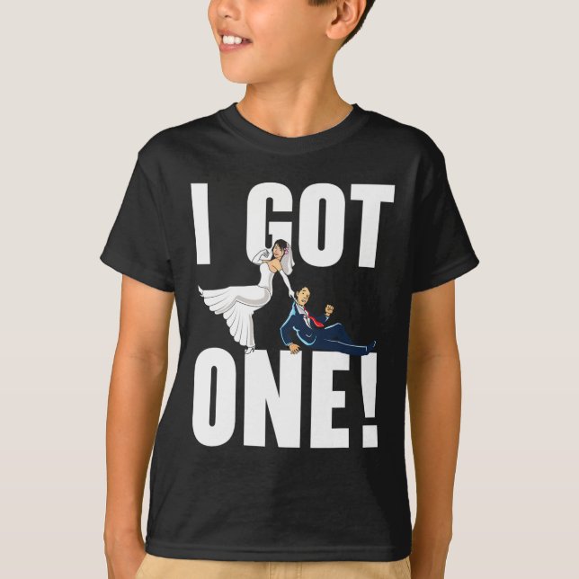 Camiseta Noiva E Noivo Dia Do Casamento Casamento Recém-Cas (Frente)