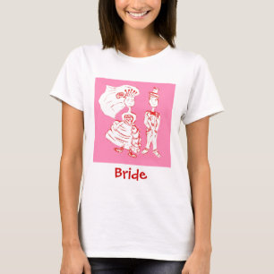 Camiseta Noiva e Pop de arte