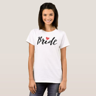 Camiseta Noiva em Script de Caligrafia Moderna