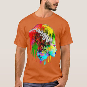 Camiseta Noiva engraçada de Halloween, Noiva moderna colori
