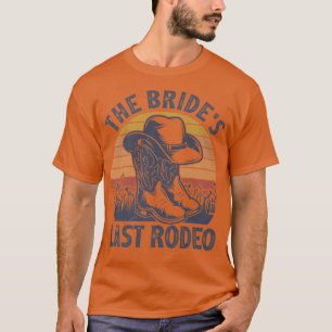 Camiseta Noiva engraçada vintage Último Rodeio Noivado Desp