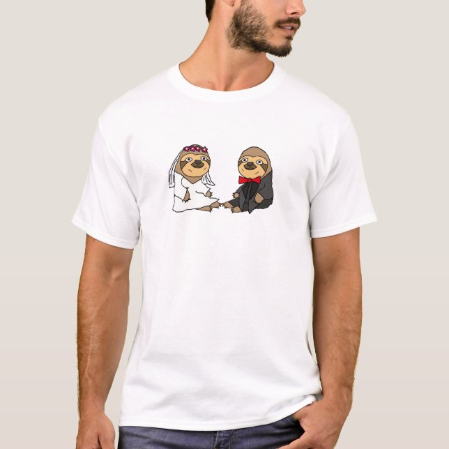 Camiseta Noiva Engraçado e Casamento de Noite (Frente)