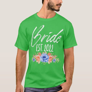 Camiseta Noiva Est 2022 Festa de solteira Floral para Weddi