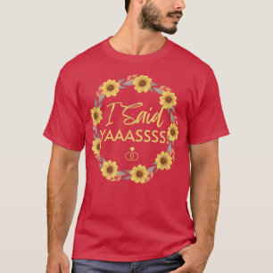 Camiseta Noiva Eu Disse Sim Girassóis Despedida de Solteira