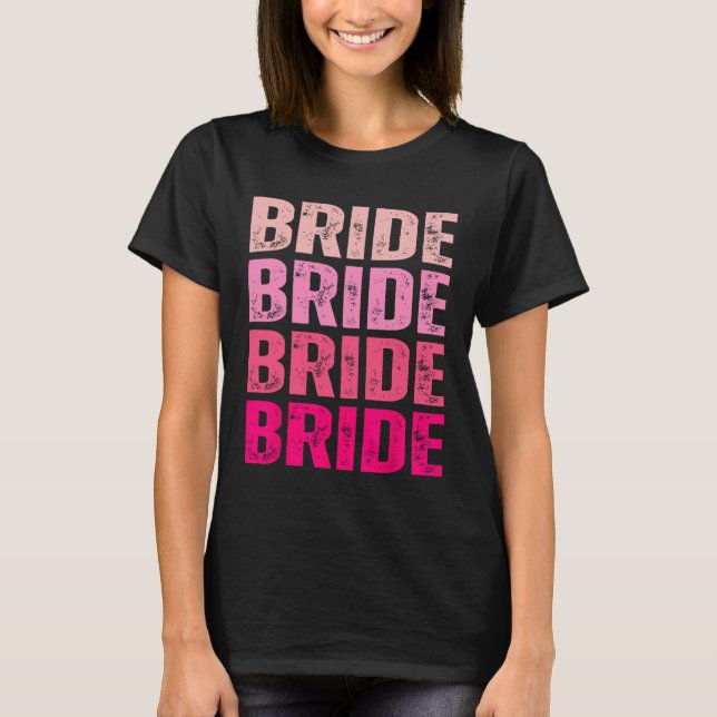 Camiseta Noiva Eu Faço Equipe Casando de Rosa Despedida de  (Frente)