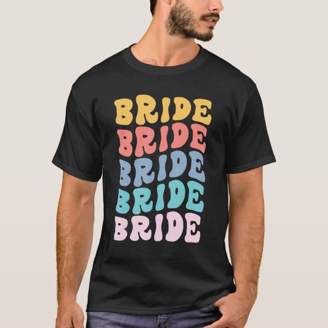 Camiseta Noiva Eu Faço Equipe Retro Despedida de Solteira N (Frente)