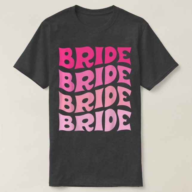 Camiseta Noiva Eu Faço Tripulação Retro Despedida de Soltei (Frente do Design)