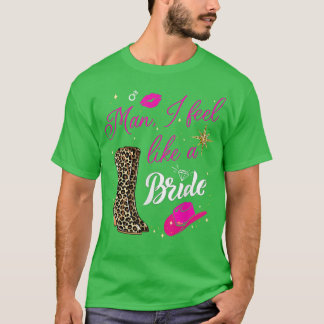 Camiseta Noiva eu me sinto como um Cowboy retro Chapéu west
