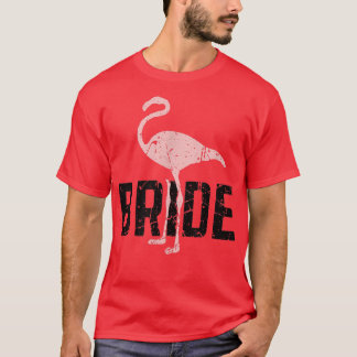 Camiseta Noiva Flamingo Retro Cute Bridesmaid Bachelorette