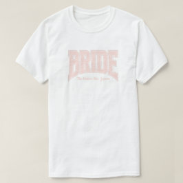 Camiseta Noiva Floral Miúda Rosa BRIDE Noivado 