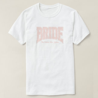 Camiseta Noiva Floral Miúda Rosa BRIDE Noivado