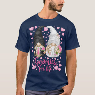 Camiseta Noiva Fofa E Noivo Gnomies Para a Vida Para Soltei