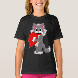 Camiseta Noiva Gata Coração Casamento