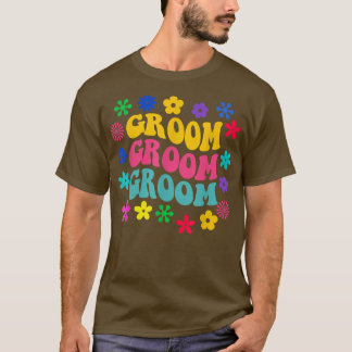Camiseta Noiva Groovy Noivo Casamento Retro Garotas Tri