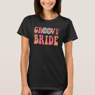 Camiseta Noiva Groovy Retro Festa de Despedida de Solteira 