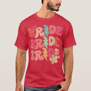 Camiseta Noiva Groovy Retro Vamos Lá Garota Fluxo da Festa