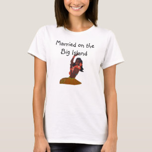 Camiseta Noiva Havaiana Casando Grande Ilha do Havaí