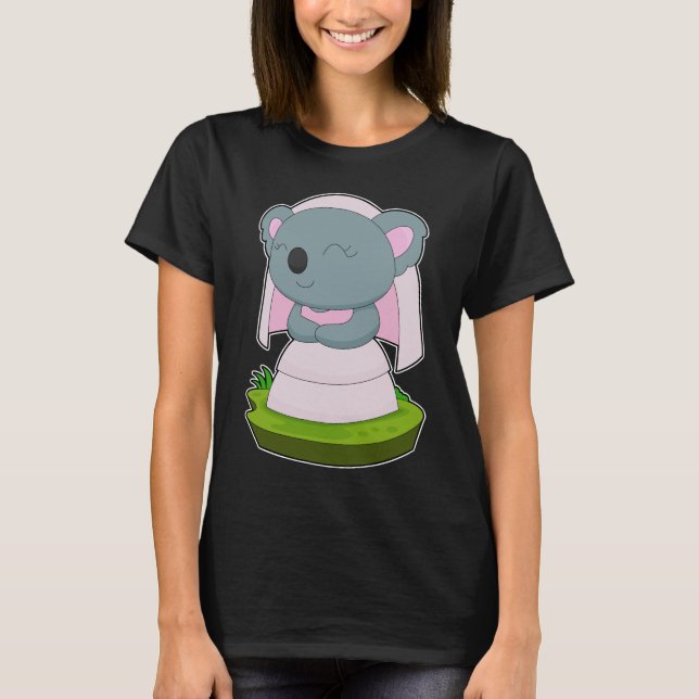 Camiseta Noiva Koala Véu de Noiva (Frente)