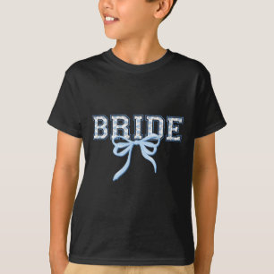 Camiseta Noiva Laço Azul Coquete Floral Combinando Par Casa