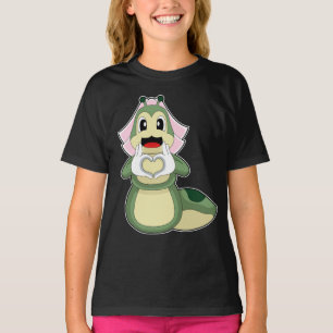 Camiseta Noiva Lagarta Coração Casamento