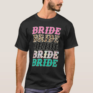 Camiseta Noiva Leopardo Rodeio Cowgirls Despedida de Soltei