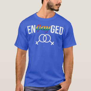 Camiseta Noiva LGBT Lésbica Casamento EnGAYged Feminino