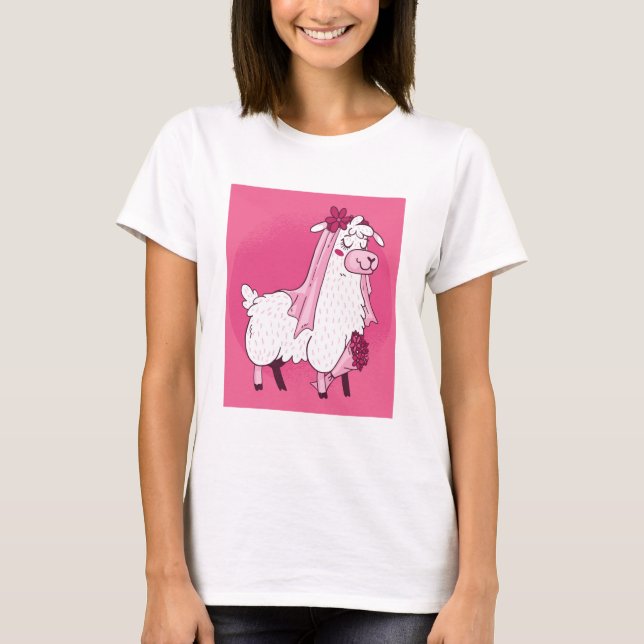 Camiseta Noiva Lhama (Frente)