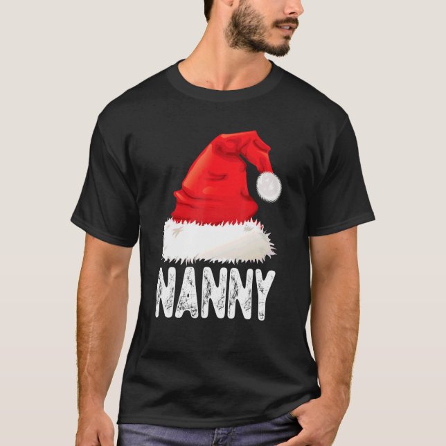 Camiseta Noiva Natal Santa Hat Família Matável de Natal (Frente)