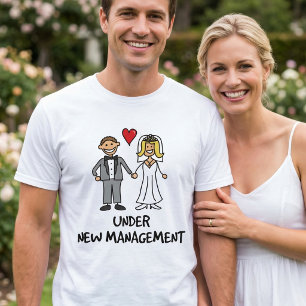 Camiseta Noiva Noivo Sob Nova Administração Desenho Animado
