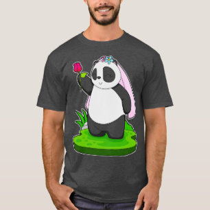 Camiseta Noiva Panda Rosa Casamento