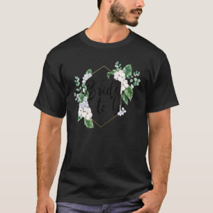 Camiseta Noiva Para Ser Ideia Com Flower Wreath Para A Noiv