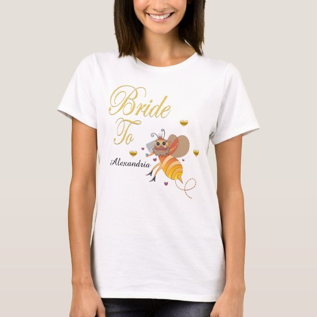 Camiseta Noiva Para Ser Personalizada Bridal (Frente)