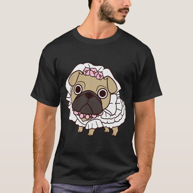 Camiseta Noiva Pug (Frente)