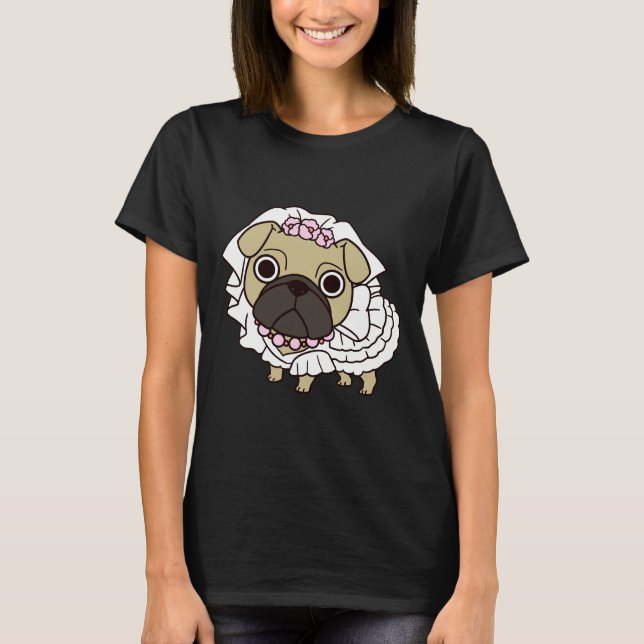 Camiseta Noiva Pug Clássico 110 (Frente)