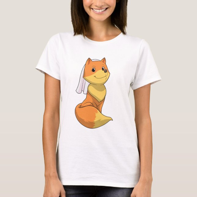 Camiseta Noiva Raposa com Véu (Frente)