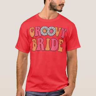 Camiseta Noiva Retro Groovy Festa de Despedida de Solteira 