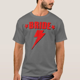 Camiseta Noiva Retro Relâmpago Bonito Damas de Honra Desped