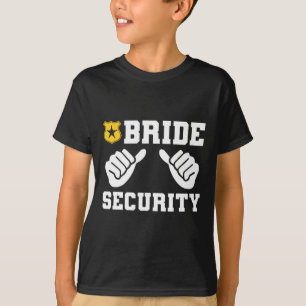Camiseta Noiva Segurança Engraçado Casamento Bridal Bachelo