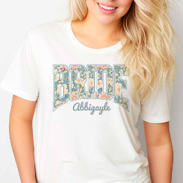 Camiseta NOIVA Skyline Azul Floral Retrô