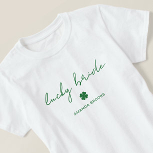 Camiseta Noiva Sortuda Trevo de Quatro Folhas Despedida de