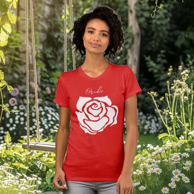 Camiseta Noiva Stagette Rosa Vermelha (Criador carregado)
