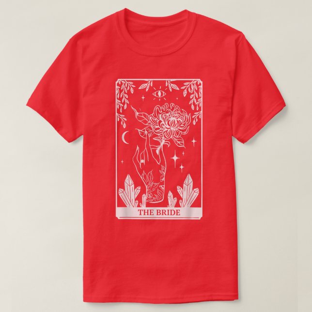 Camiseta Noiva Tarot Lua de Mel Casamento Gótico Despedida  (Frente do Design)