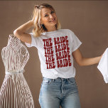 Camiseta Noiva, Vermelho Escuro, Partido Bridal Corresponde<br><div class="desc">Você está procurando uma maneira única e divertida de comemorar sua festa de solteira? Por que não ir com um tema de camiseta personalizado? Com a camiseta vermelha escura personalizada da Noiva, você pode fazer com que toda a sua festa noiva tenha um estilo! Esta camisa não será apenas uma...</div>