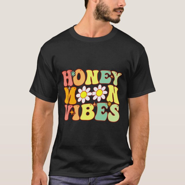 Camiseta Noiva Vibração Lua de Mel Groovy Chá de Noiva Lua  (Frente)