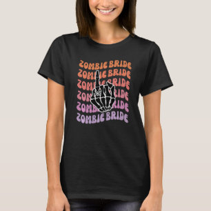 Camiseta Noiva Zumbi Até que a Morte Nos Separe Despedida d