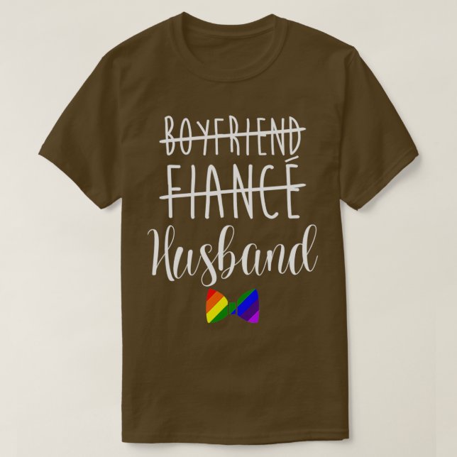 Camiseta Noivado de Gay do Orgulho Lgbt (Frente do Design)