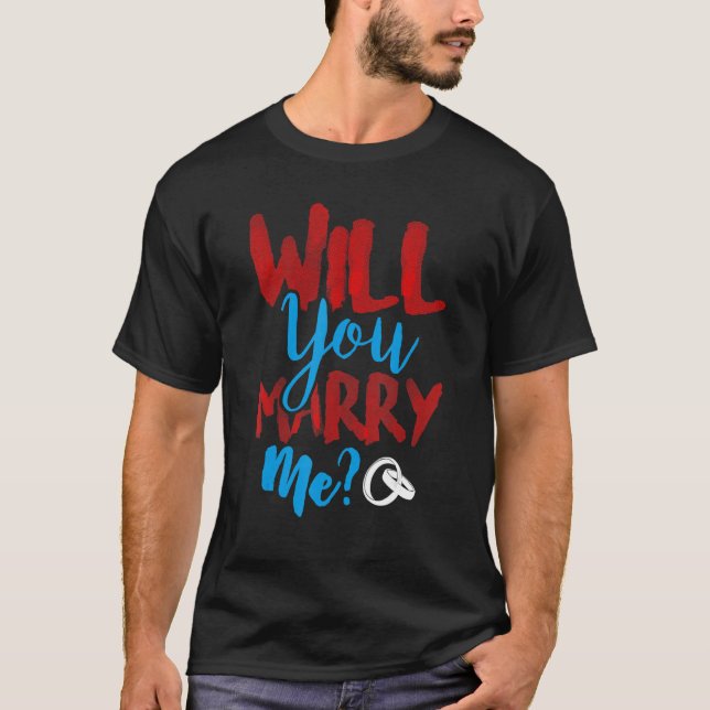 Camiseta Noivado de Proposta do casado Me Casamento Românti (Frente)