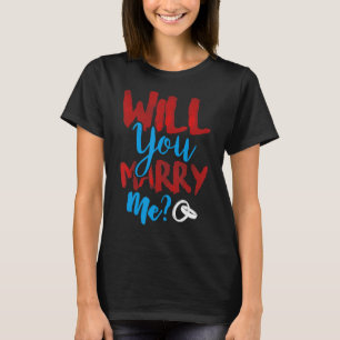 Camiseta Noivado de Proposta do casado Me Casamento Românti